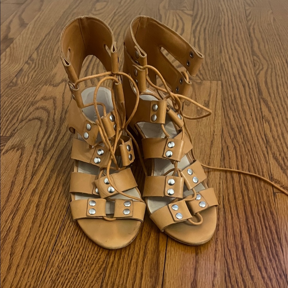 Loeffler Randall Tan Studded Sandals